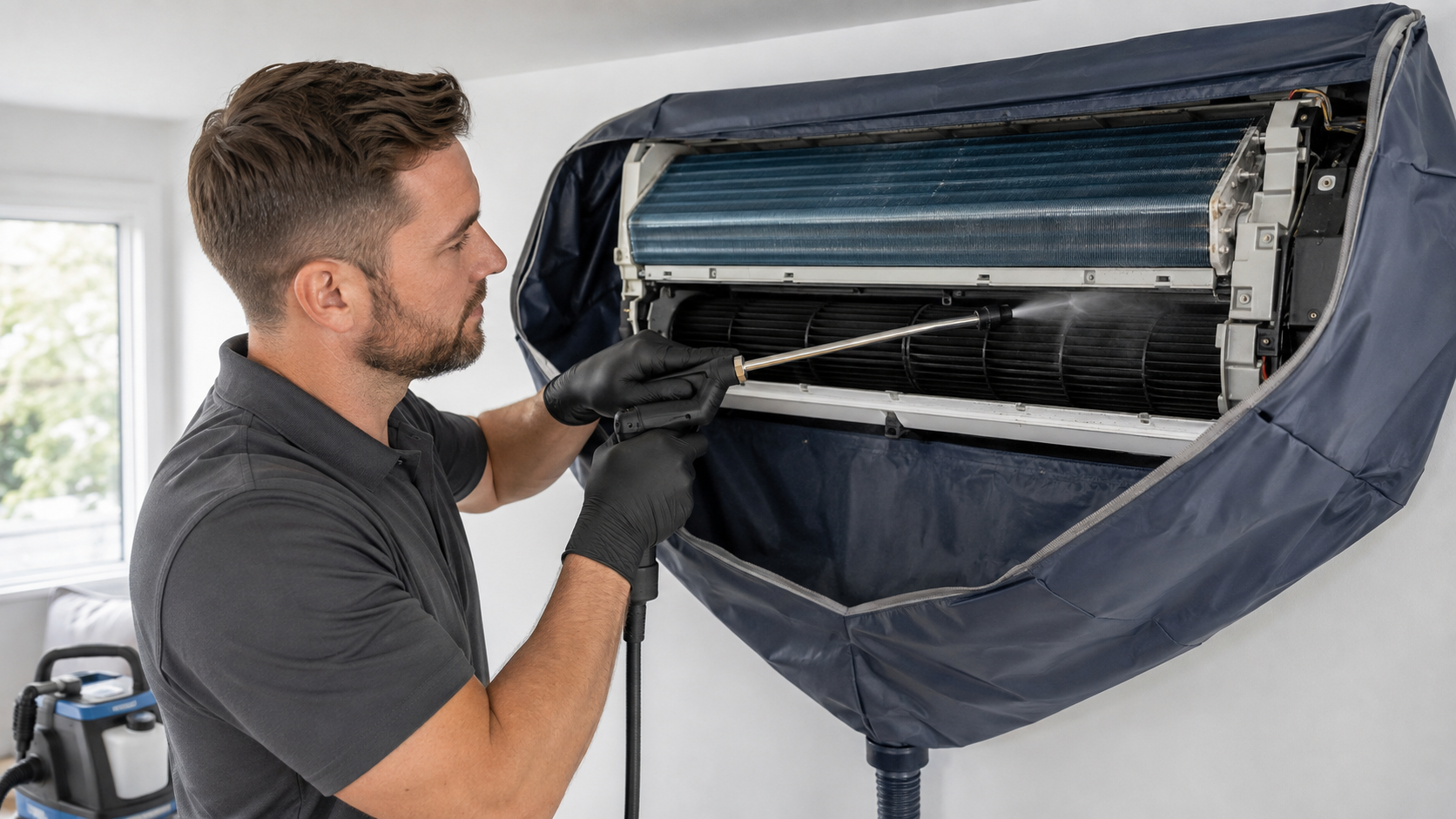 Nettoyage professionnel d’une thermopompe Air Nickel